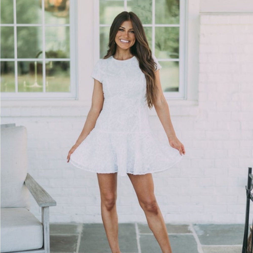NWT White Mustard Seed lace dress size large